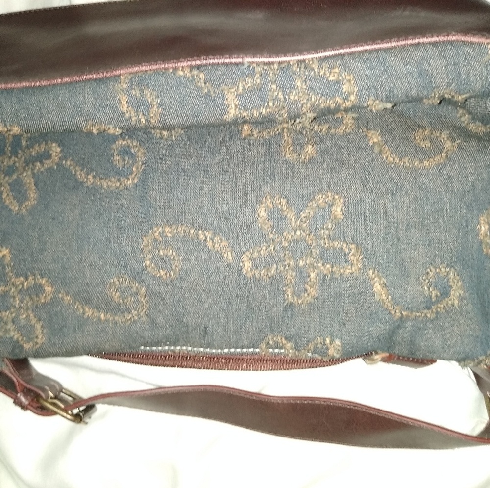 Leather strap bag.canves.